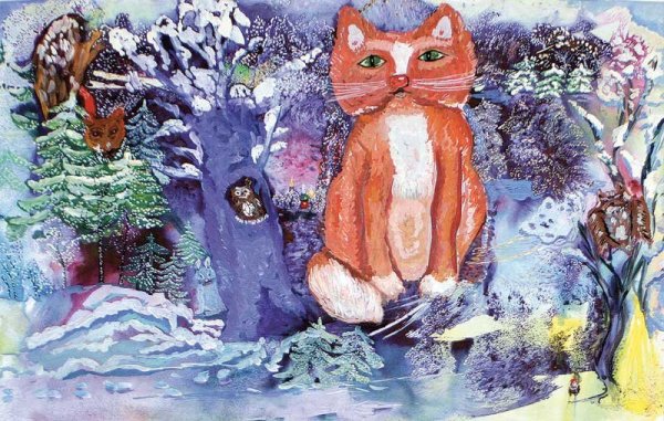 Сказочные иллюстрации гуашью