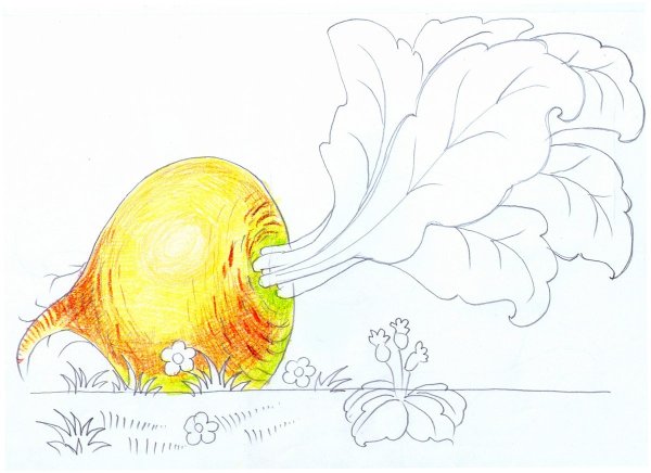 Рисование красками Репка для детей