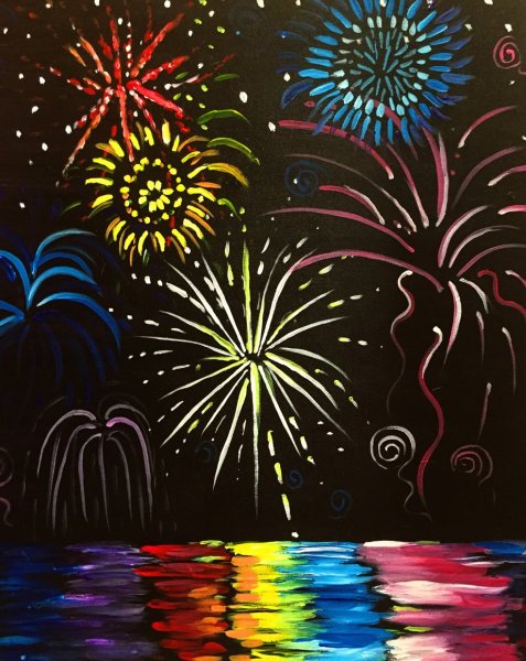 Салют рисунок