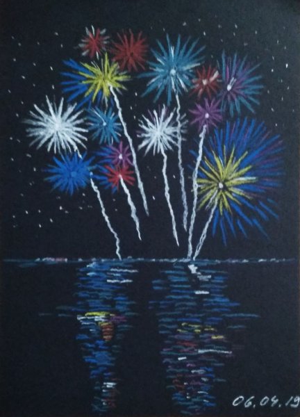 Рисование салют