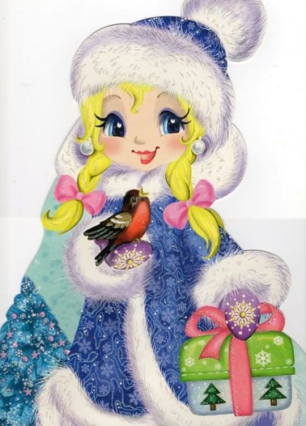 Лицо Снегурочки цветная