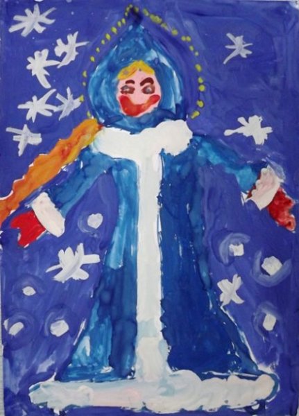 Рисование Снегурочка