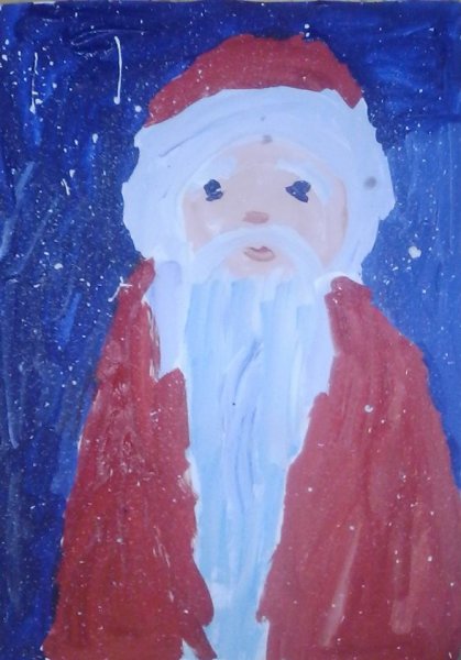 Рисование с детьми дед Мороз