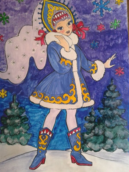 Рисунок Снегурочки