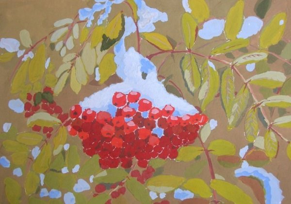 Веточка рябины изо