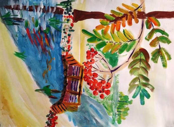 Детские рисунки рябины