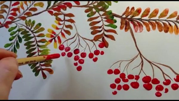 Изображение Рябинки барельефно