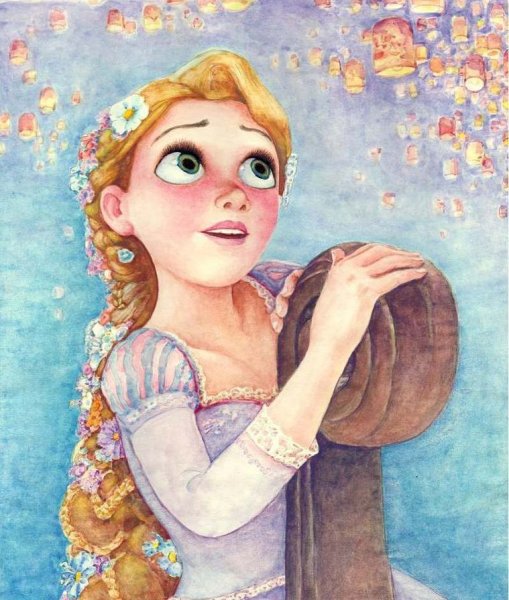 Рапунцель рисунок