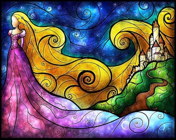 Витраж Рапунцель