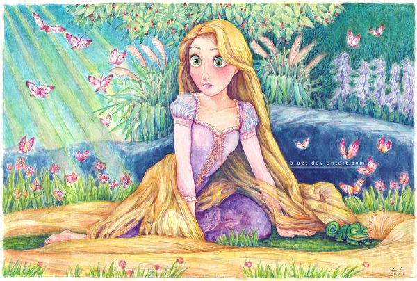 Детские рисунки Рапунцель