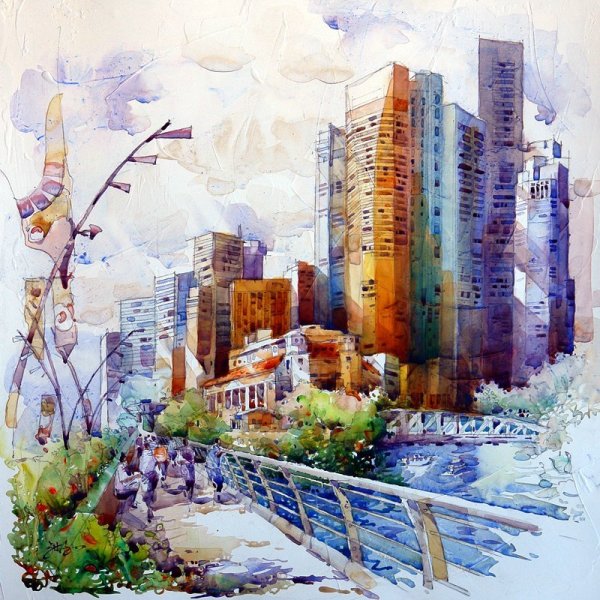 Jack Tia Kee Woon акварель