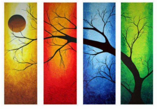 4сезона дерево триптих