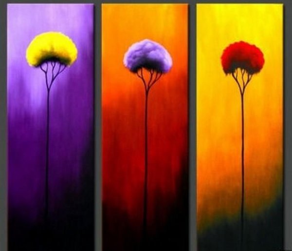 Картины в оранжево фиолетовых тонах