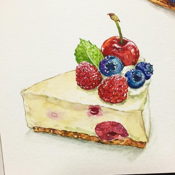 Десерт акварель