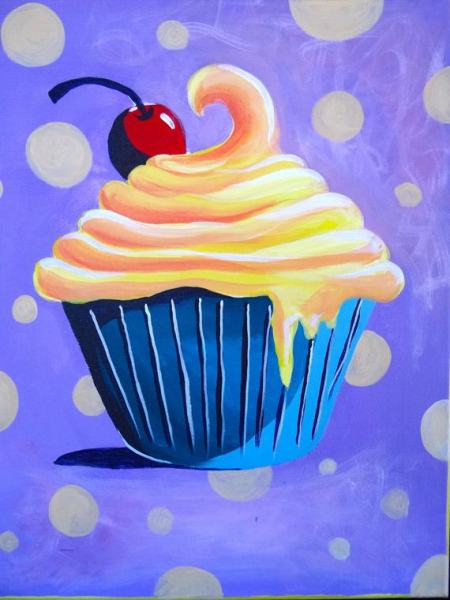 Картина гуашью пирожные