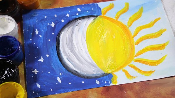 Рисование гуашью день