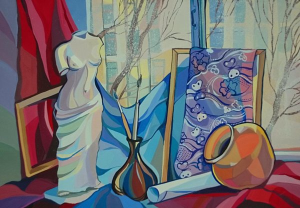 Декоративная живопись натюрморт стилизация натюрморт