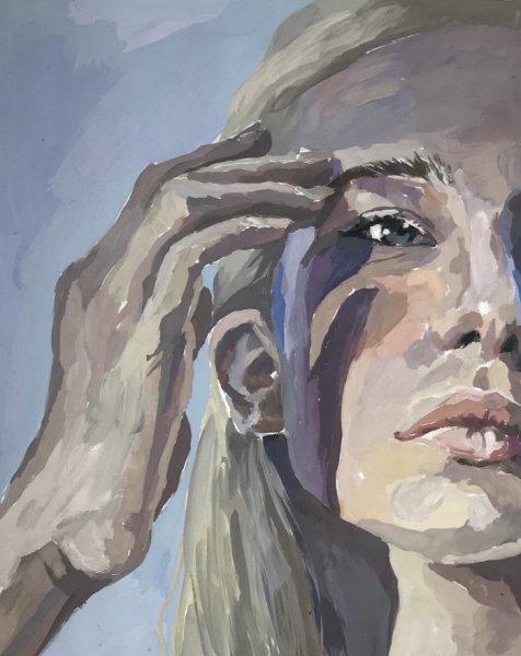 Портрет живопись гуашь