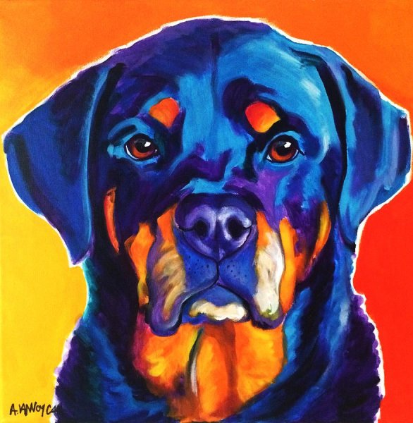 Ротвейлер поп арт