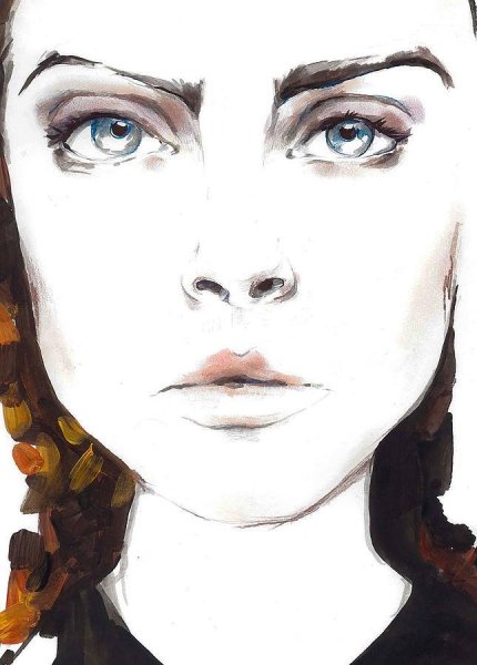 Лицо гуашью