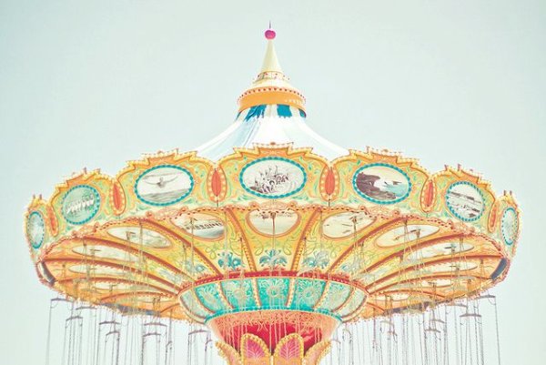 Парк Карусель акварель