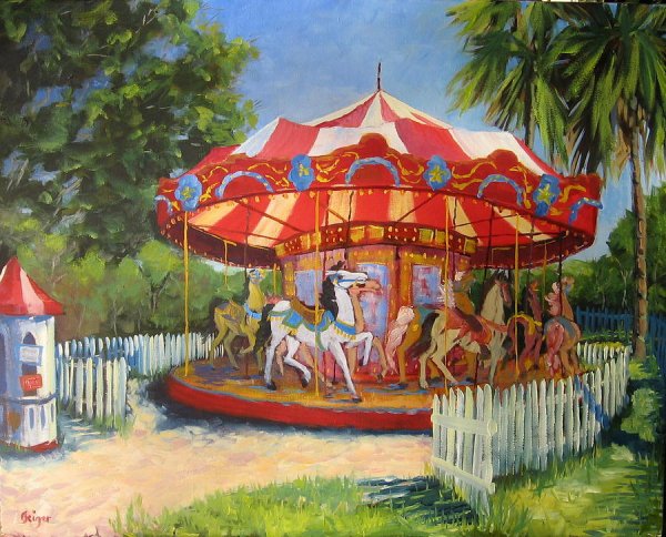 Фон парка аттракционов