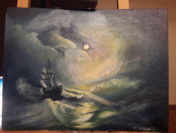 Шторм акрилом