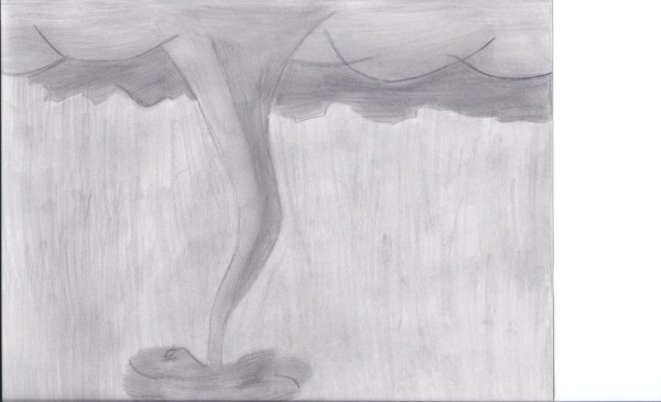 Торнадо рисунок карандашом