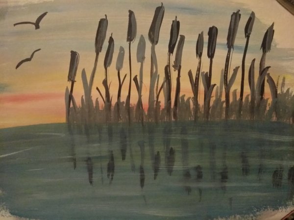 Рисование камыша