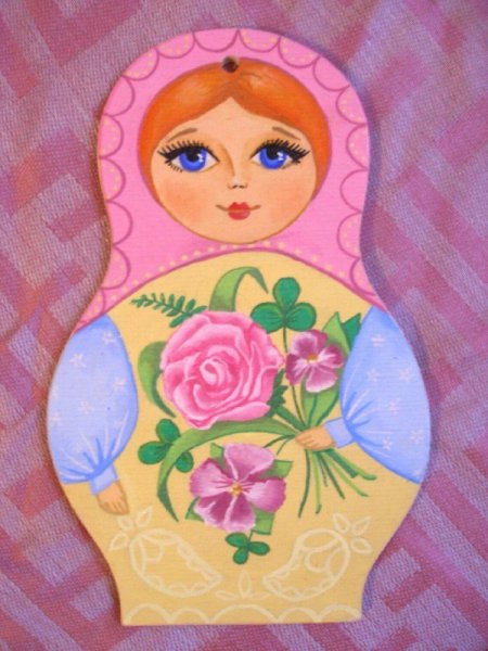Доска Матрешка роспись