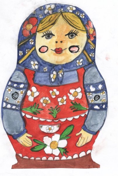 Рисование матрешки