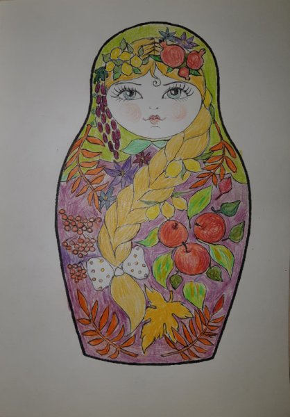Матрешка в осеннем уборе
