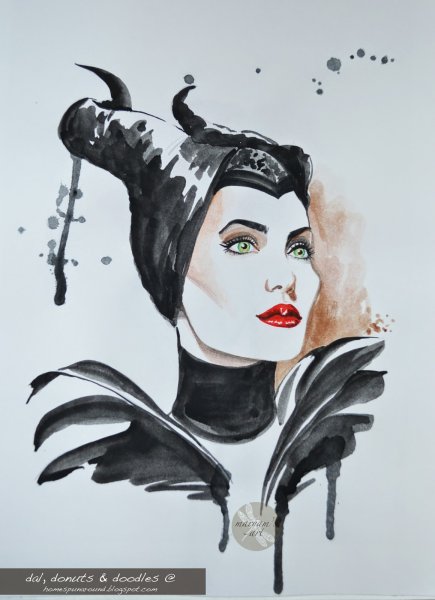 Малефисента акварель