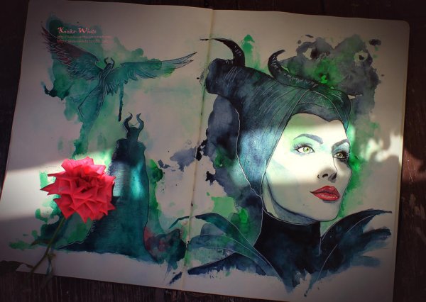 Малефисента акварель