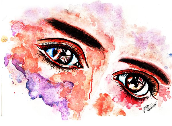 Глаза акварелью Эстетика