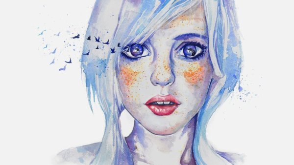 Красивые портреты акварелью