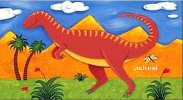 Динозавр гуашью для детей