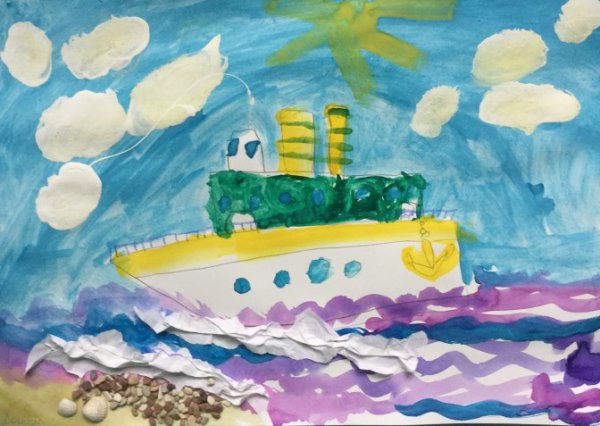 Рисование корабль в детском саду