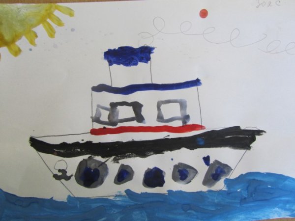 Рисование кораблик старшая группа