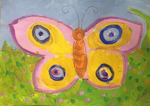 Рисование бабочка в средней группе