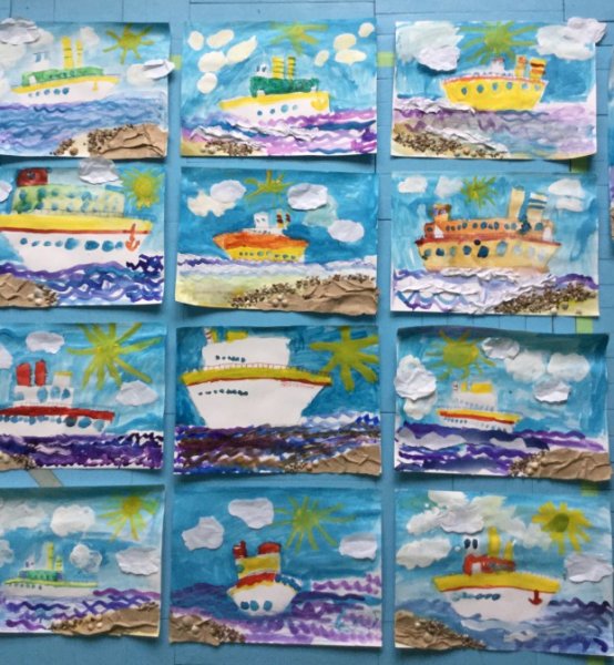 Рисование корабль в детском саду