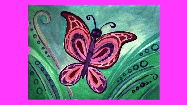 Правополушарное рисование бабочка
