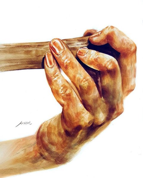 Рисунки на руке красками