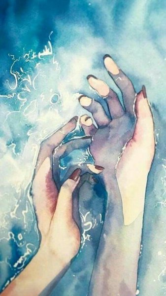 Ладони акварель