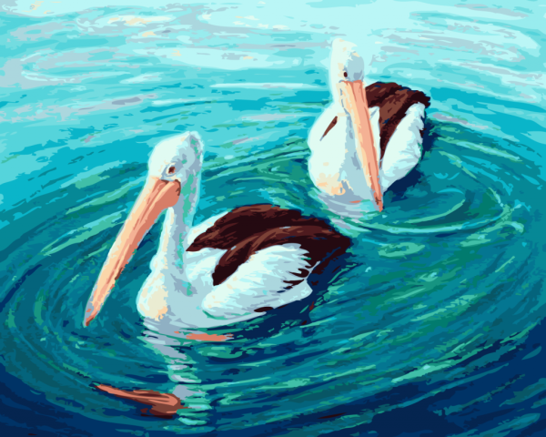 Пеликан маслом