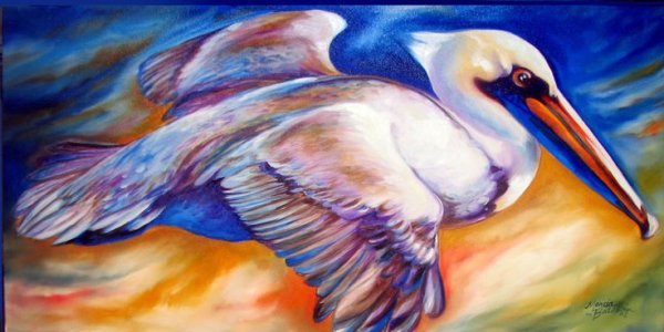 Рисунки пеликана гуашь