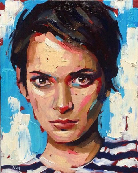 Портрет гуашью