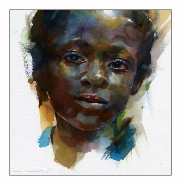 Стэн Миллер портреты акварелью