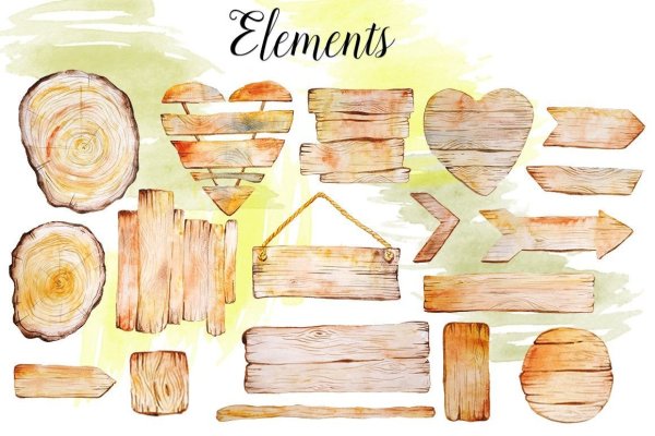 Деревянная доска акварелью