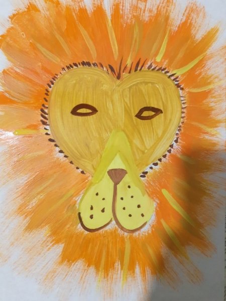 Нетрадиционные техники рисования Львенок